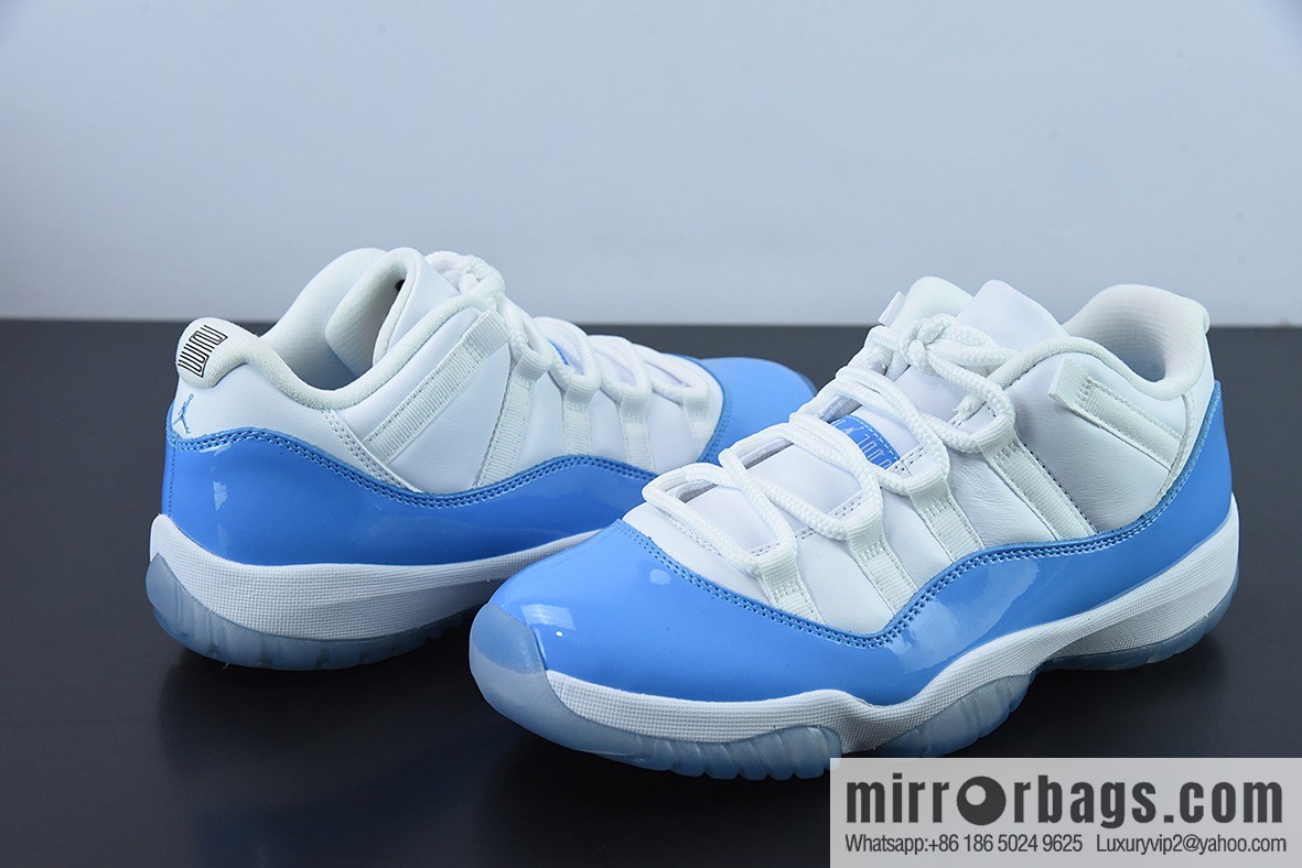 Air Jordan 11 Retro Low men's sneakers white and blue, item number: 528895 106