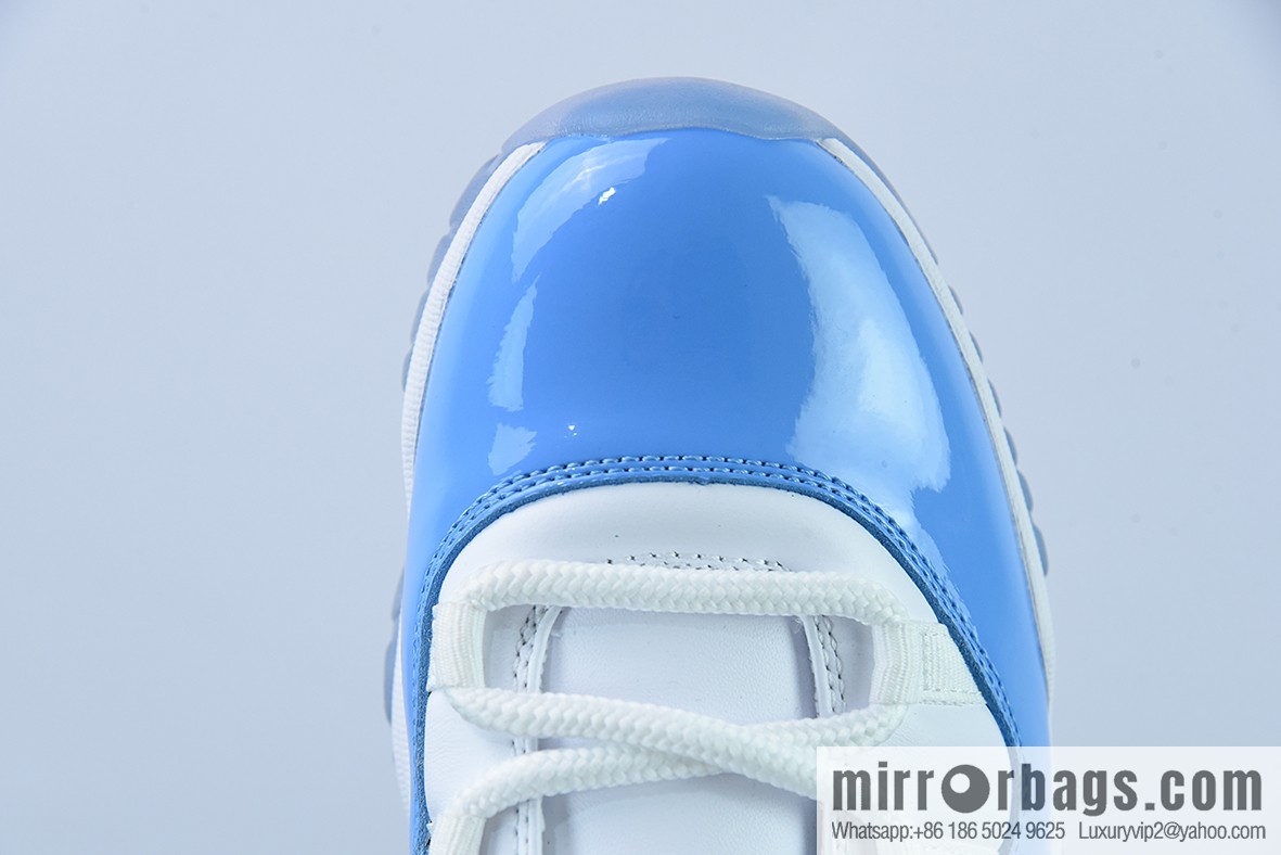 Air Jordan 11 Retro Low men's sneakers white and blue, item number: 528895 106