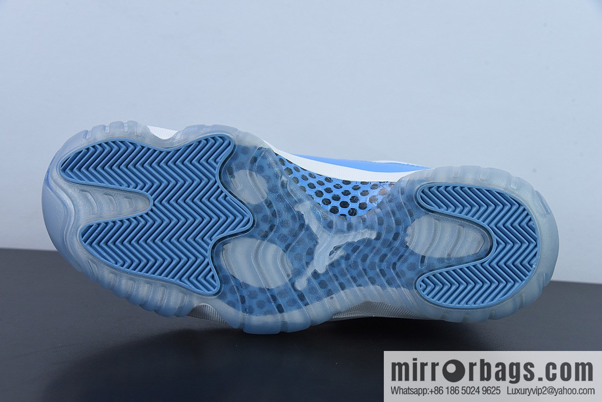 Air Jordan 11 Retro Low men's sneakers white and blue, item number: 528895 106