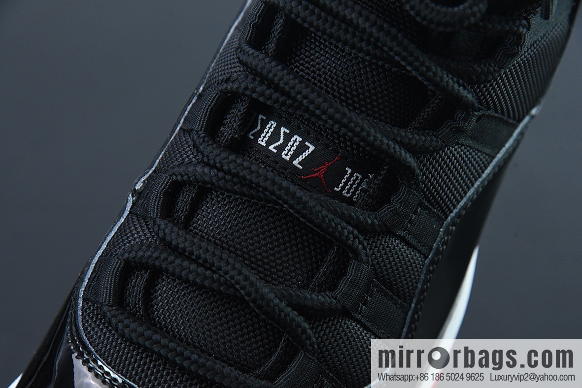 Air Jordan 11 Bred high-top men's basketball shoes, black and red, item number: 378037 061