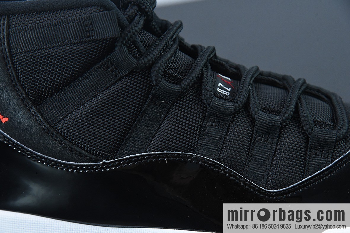 Air Jordan 11 Bred high-top men's basketball shoes, black and red, item number: 378037 061