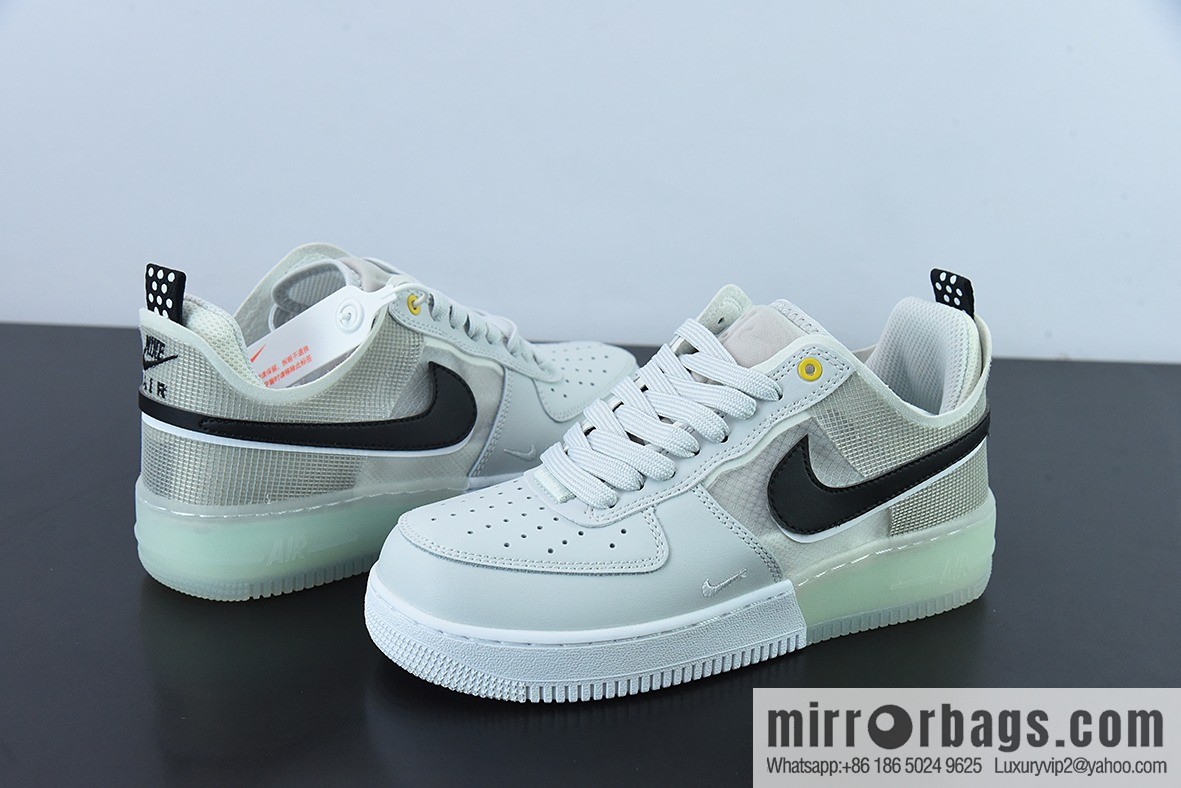 Nike Air Force 1 Low gray-green double hook deconstruction, Air Force No. 1 low-top sports and leisure versatile board shoes, item number: DM0573-001