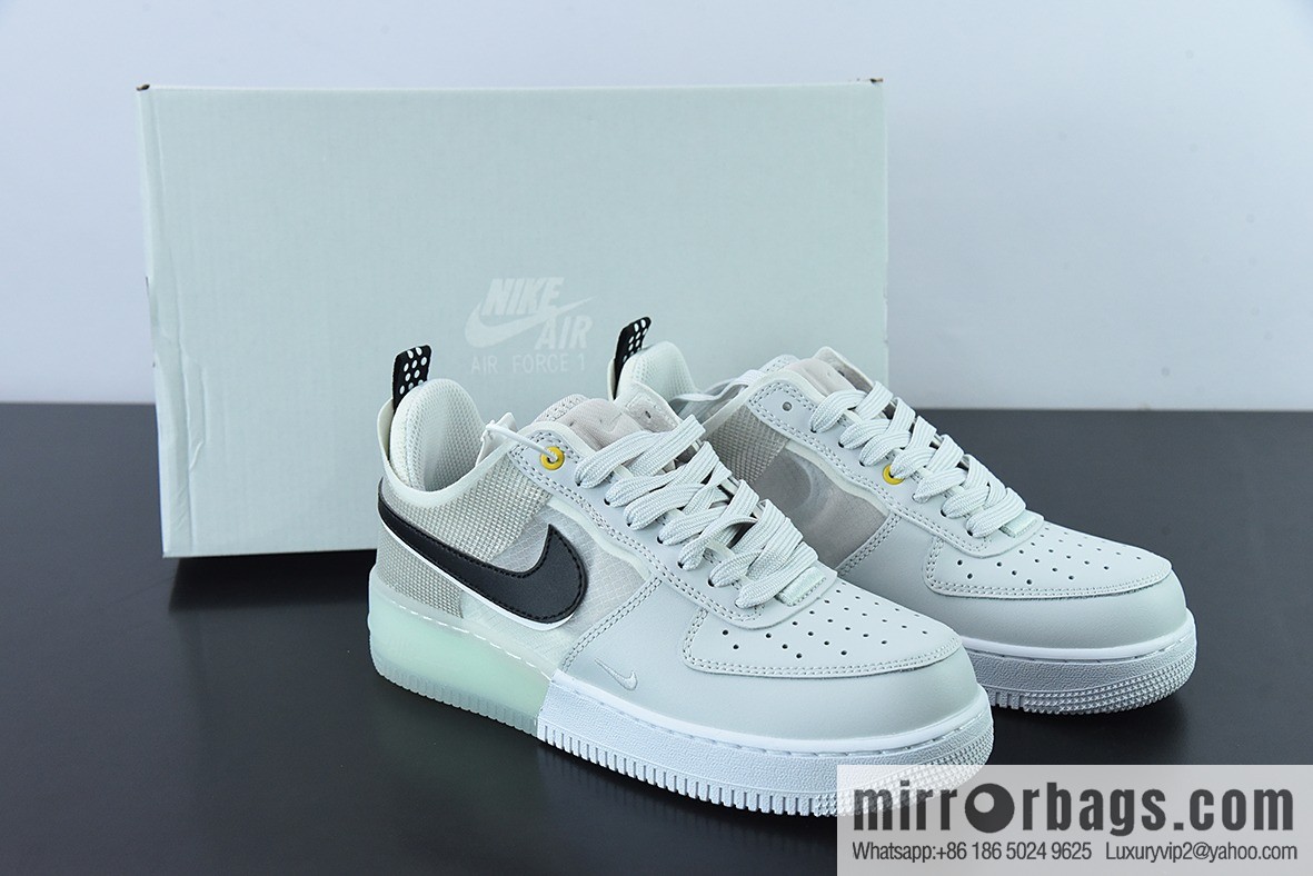 Nike Air Force 1 Low gray-green double hook deconstruction, Air Force No. 1 low-top sports and leisure versatile board shoes, item number: DM0573-001
