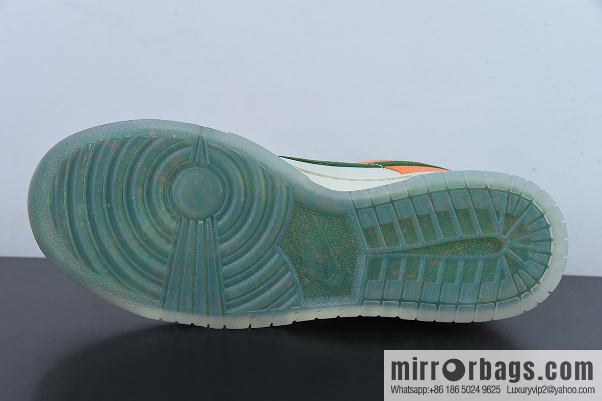 NIKE SB Dunk low FAMU orange and green snake joint name Unisex sneakers of the same style Official item number: DR6188 800