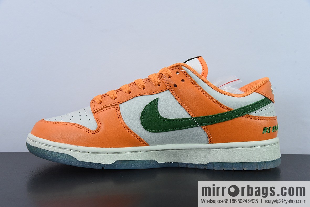 NIKE SB Dunk low FAMU orange and green snake joint name Unisex sneakers of the same style Official item number: DR6188 800