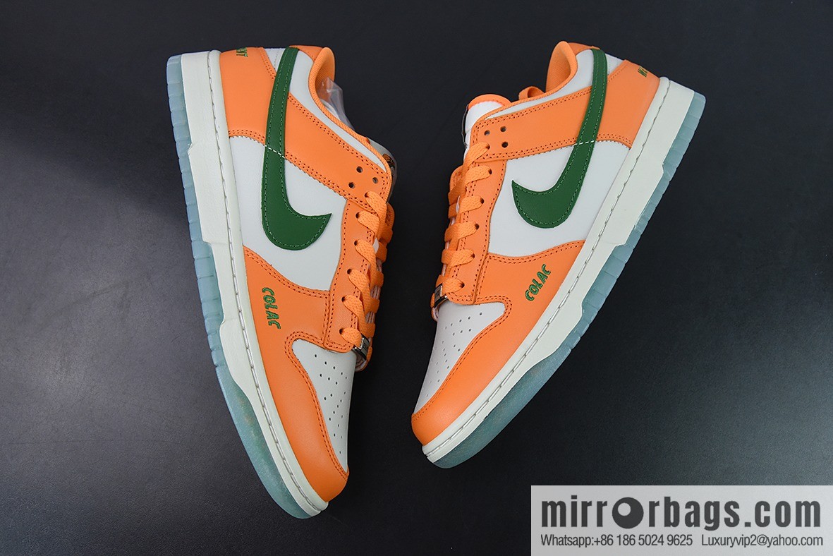 NIKE SB Dunk low FAMU orange and green snake joint name Unisex sneakers of the same style Official item number: DR6188 800