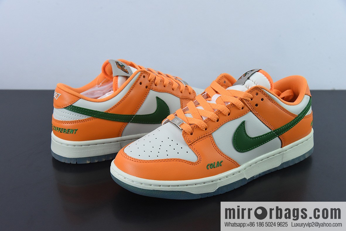 NIKE SB Dunk low FAMU orange and green snake joint name Unisex sneakers of the same style Official item number: DR6188 800