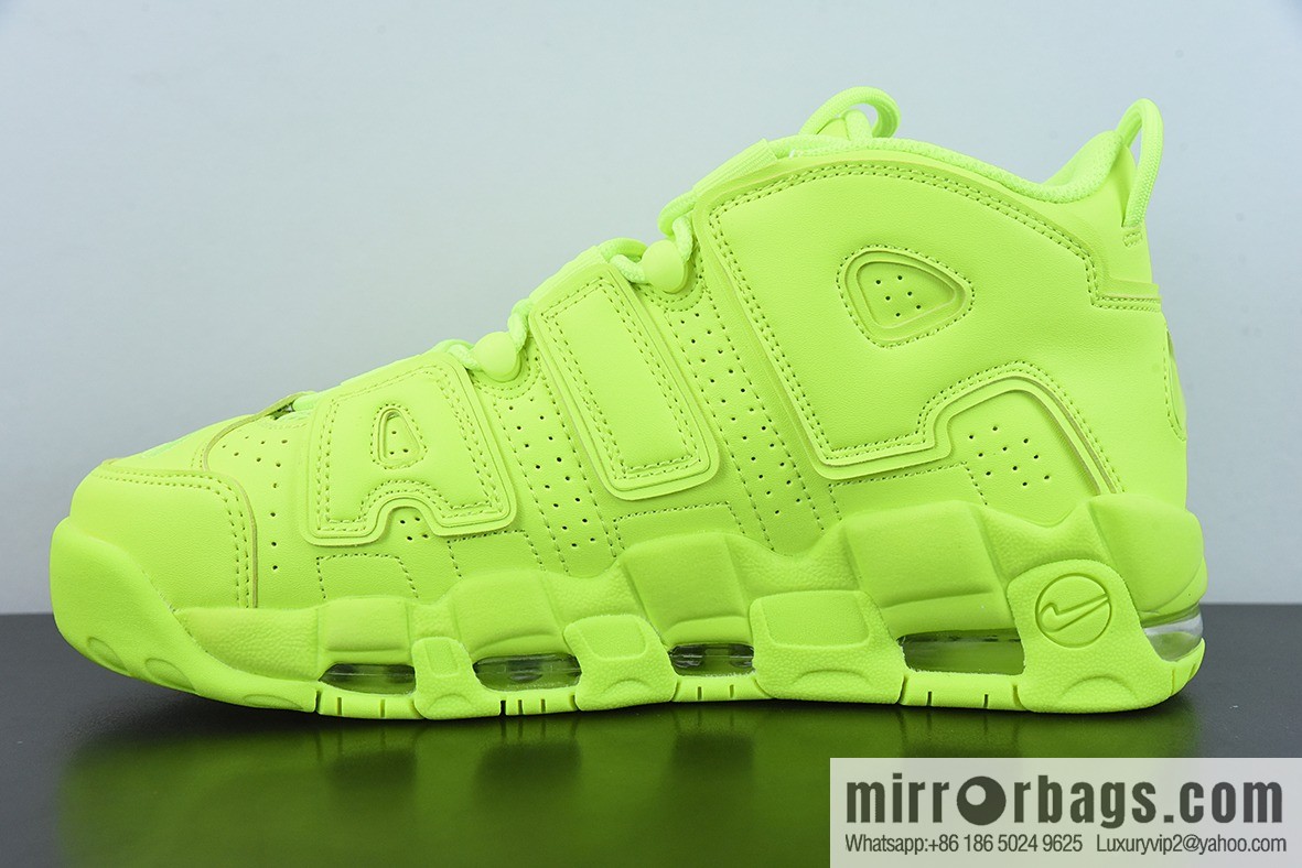 Nk Air More Uptempo 96 QS neon green Pippen original series classic high street versatile leisure sports culture basketball shoes, item number; DX1790-700