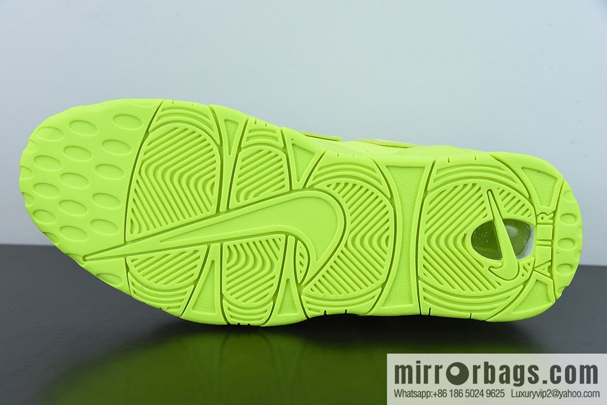 Nk Air More Uptempo 96 QS neon green Pippen original series classic high street versatile leisure sports culture basketball shoes, item number; DX1790-700