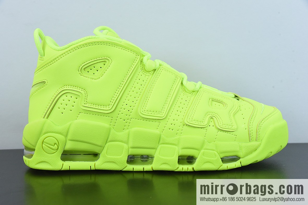Nk Air More Uptempo 96 QS neon green Pippen original series classic high street versatile leisure sports culture basketball shoes, item number; DX1790-700