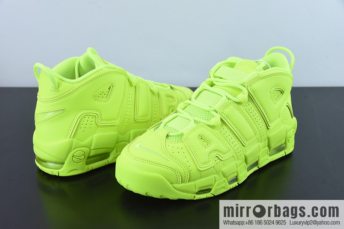 Nk Air More Uptempo 96 QS neon green Pippen original series classic high street versatile leisure sports culture basketball shoes, item number; DX1790-700
