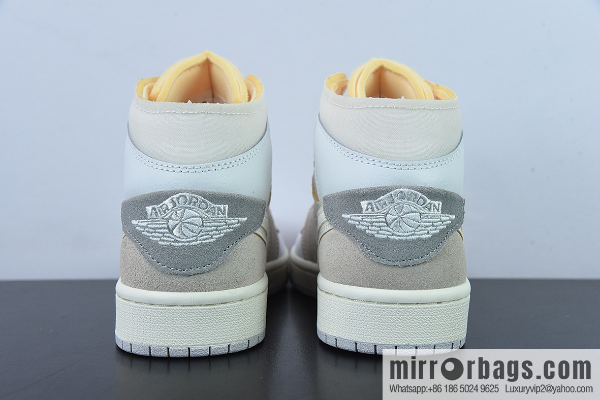 Air Jordan 1 MID white gray AJ1 Joe 1 medium casual shoes, item number: DM9652 100