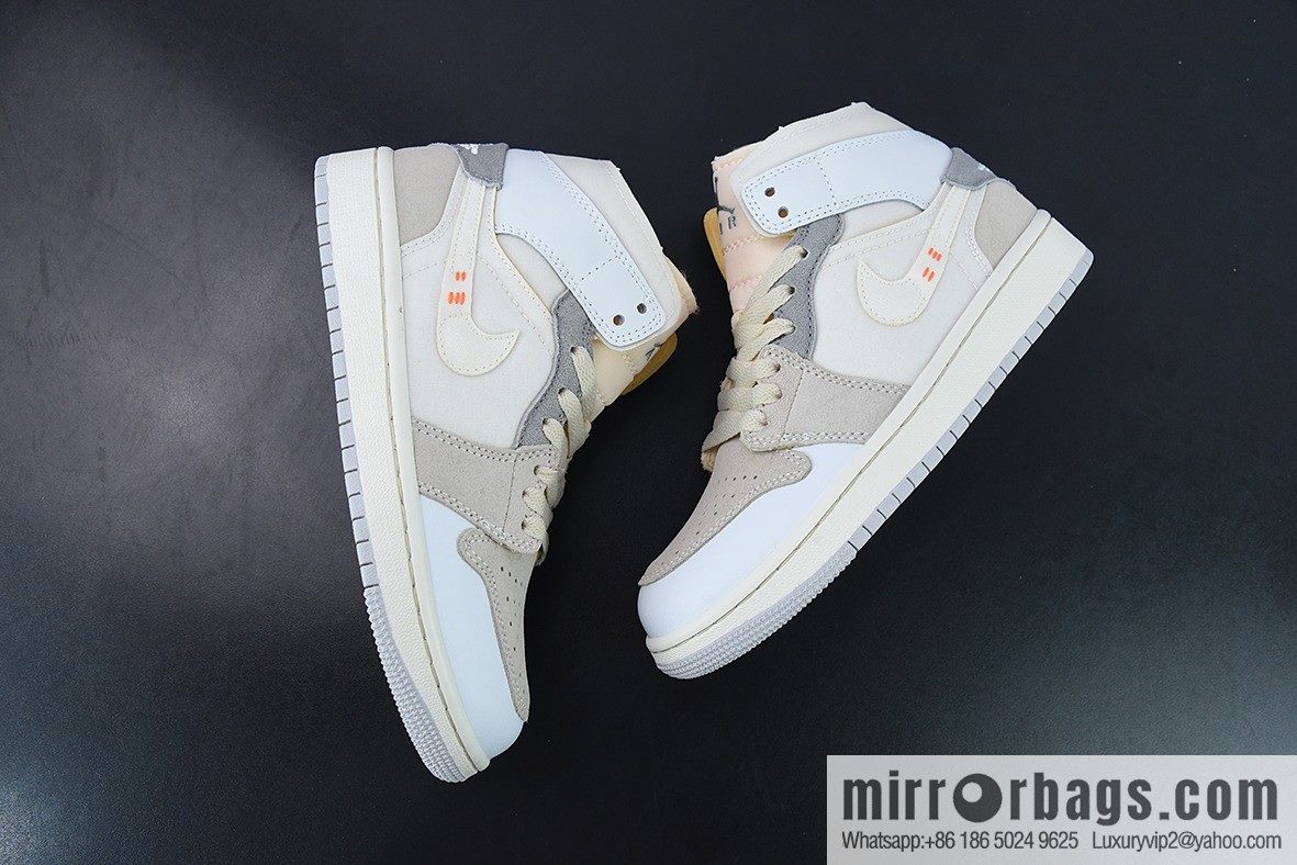 Air Jordan 1 MID white gray AJ1 Joe 1 medium casual shoes, item number: DM9652 100