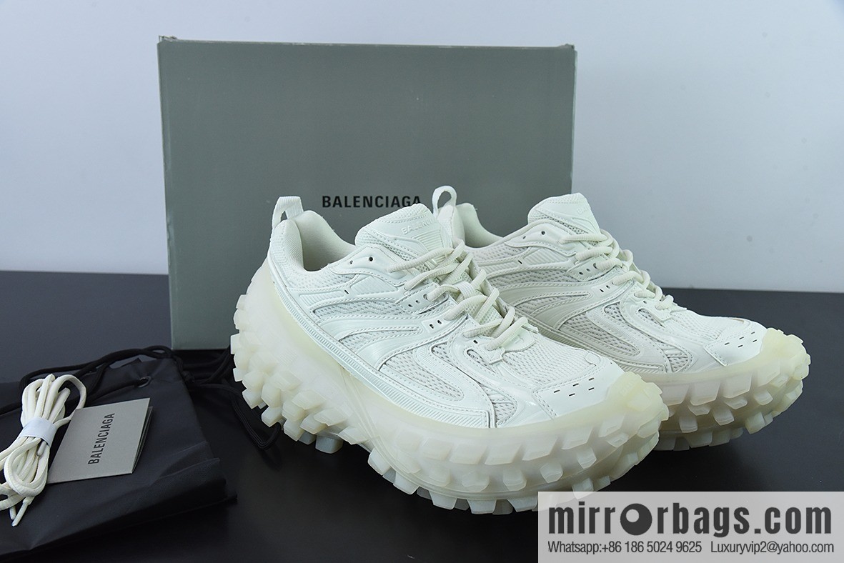 Balenciaga/Balenciaga, Tire Daddy Shoes/White, All White, Luminous Edition