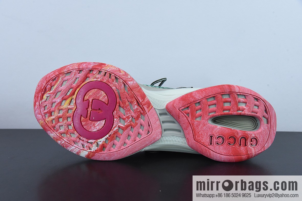 H05G5 purchasing version Gucci /GUCCI Gucci dad shoes, gray-green pink, item number: 699219USM108973