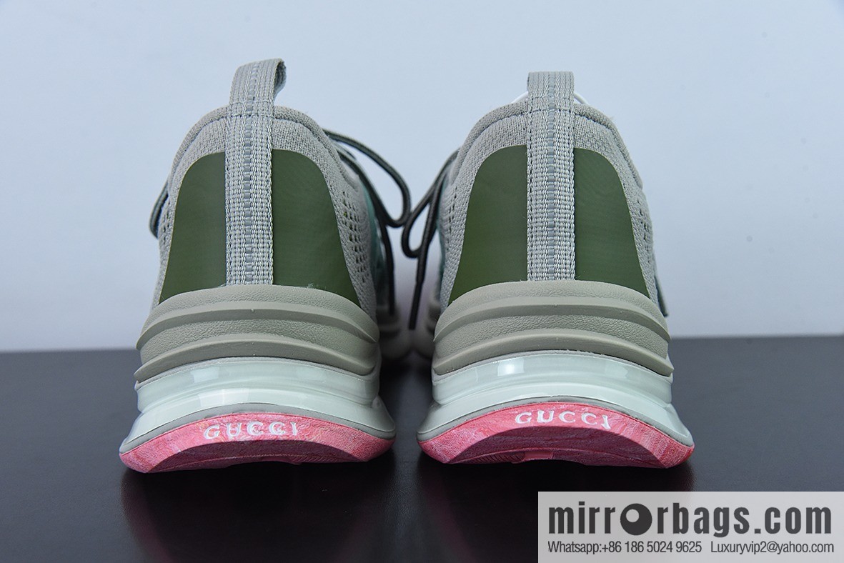 H05G5 purchasing version Gucci /GUCCI Gucci dad shoes, gray-green pink, item number: 699219USM108973