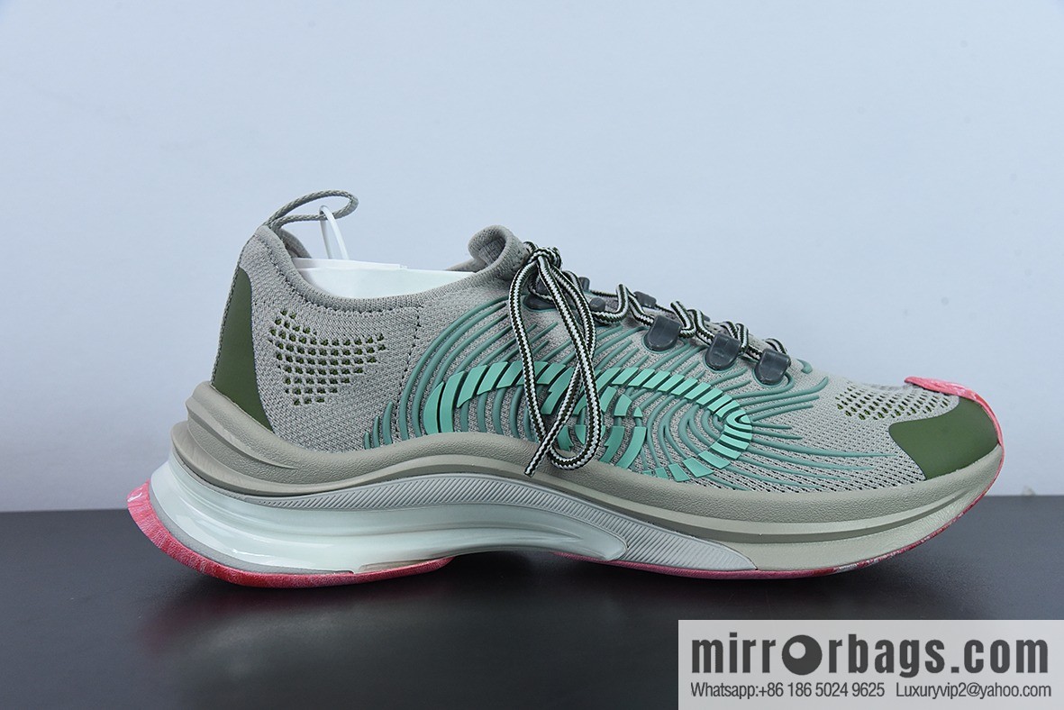 H05G5 purchasing version Gucci /GUCCI Gucci dad shoes, gray-green pink, item number: 699219USM108973