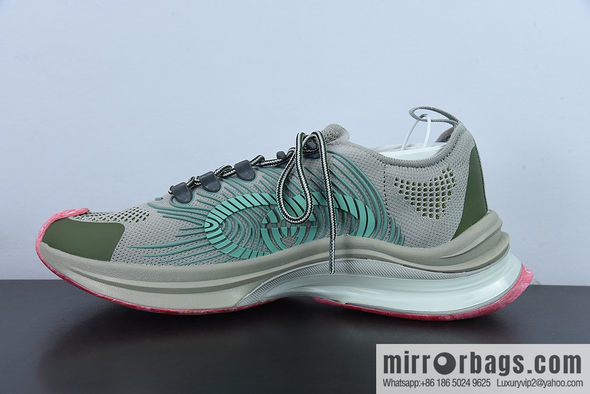H05G5 purchasing version Gucci /GUCCI Gucci dad shoes, gray-green pink, item number: 699219USM108973
