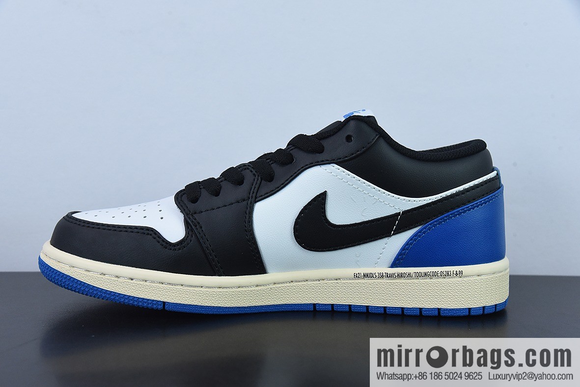 Air Jordan 1 Low AJ1 Joe 1 black and blue, grimace Unisex same casual board shoes, item number: DM7078-110