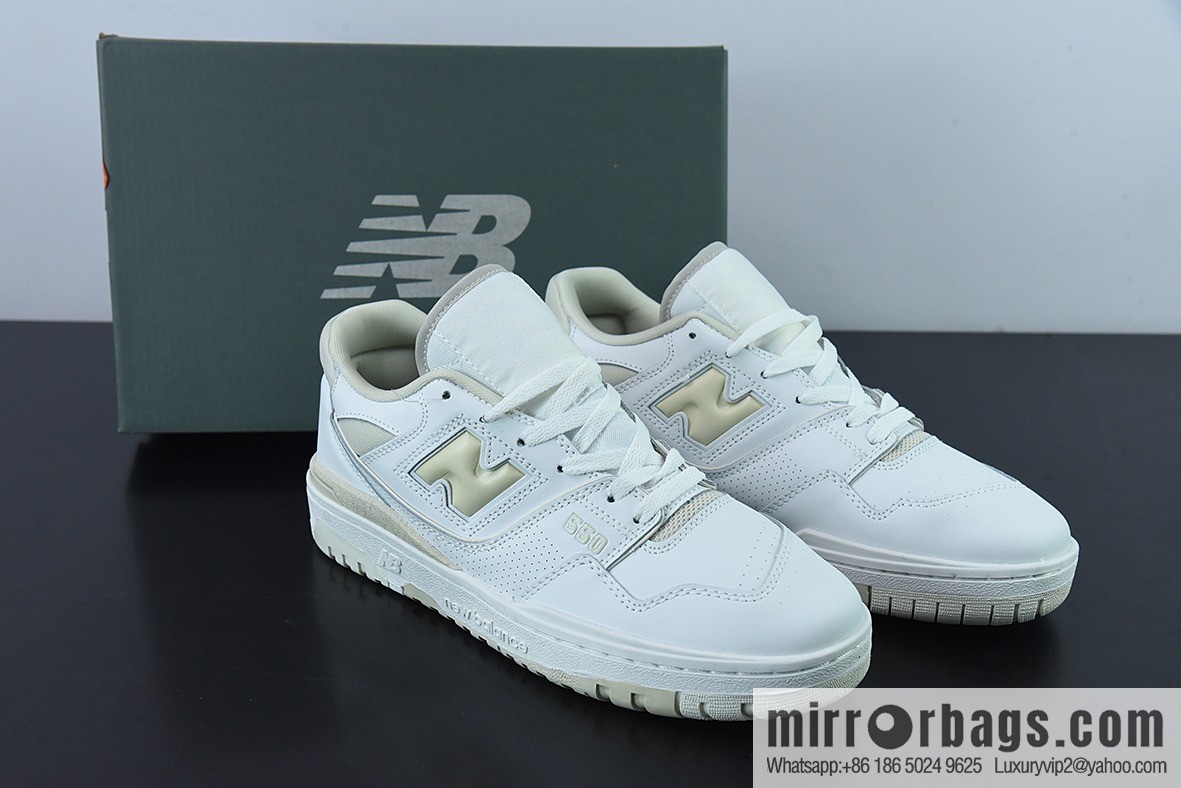 New Balance BB550 pure original series, new balance leather neutral casual running shoes, official item number: BBW550WS