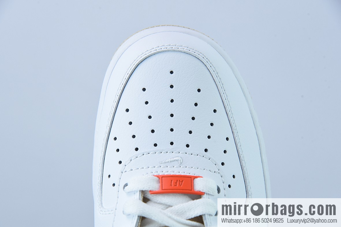 NK Air Force 1 Low Air Force One low-top versatile recreational sports shoes, white khaki, item number: DZ2771-121