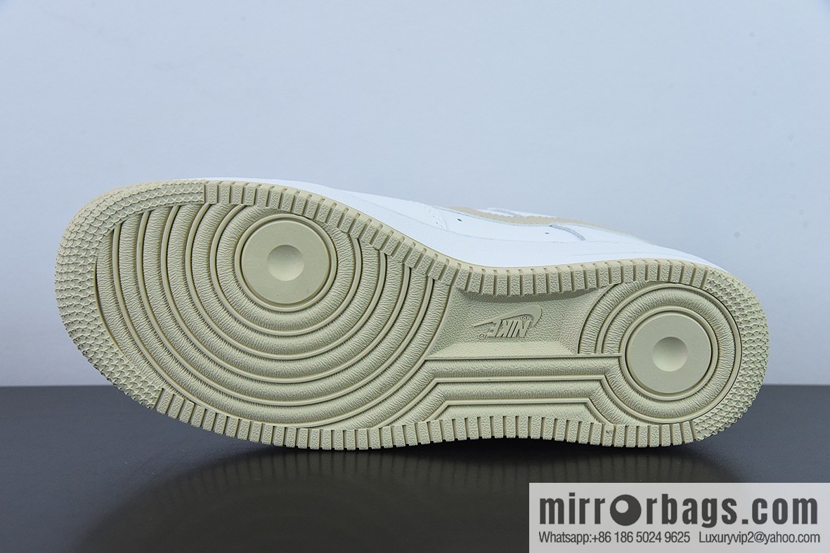 NK Air Force 1 Low Air Force One low-top versatile recreational sports shoes, white khaki, item number: DZ2771-121