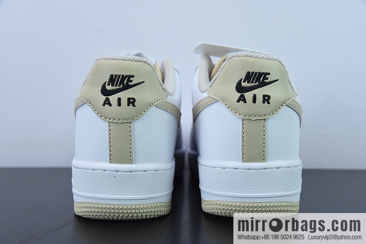 NK Air Force 1 Low Air Force One low-top versatile recreational sports shoes, white khaki, item number: DZ2771-121