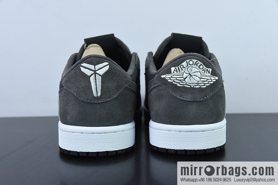 Travis Scott x NK Air Jordan 1 Low AJ1 TS Barb Low Top Casual Sneakers, Black Grey Item Number: CQ4277-003