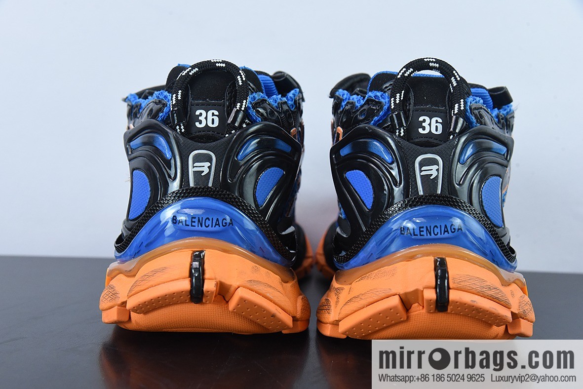 Runner /Balenciaga Balenciaga Runner sneakers black and blue orange, item number: 677402W2RB11120