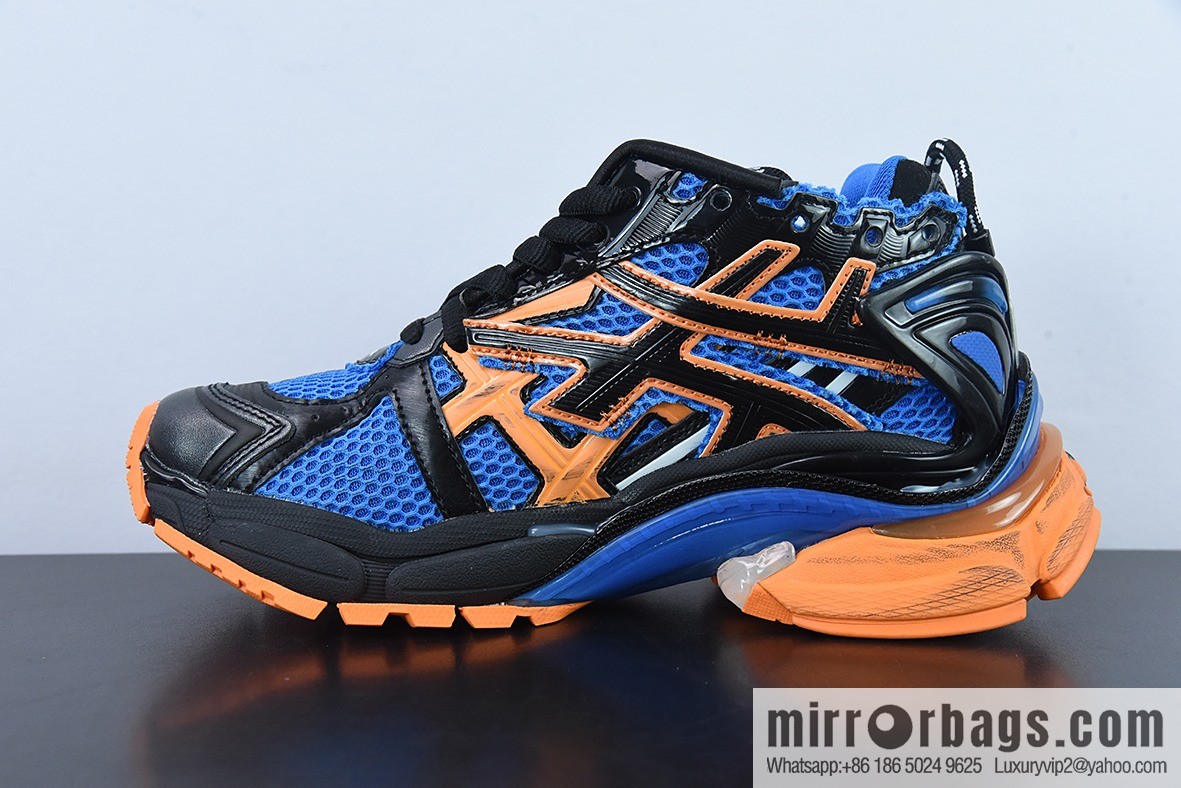 Runner /Balenciaga Balenciaga Runner sneakers black and blue orange, item number: 677402W2RB11120