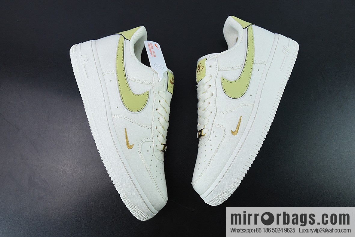 Nike Air Force 1 Low 07 white and green canvas Air Force One low top, item number: MN5696-109