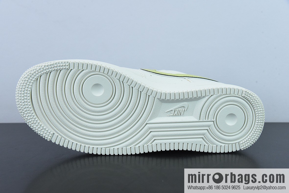 Nike Air Force 1 Low 07 white and green canvas Air Force One low top, item number: MN5696-109