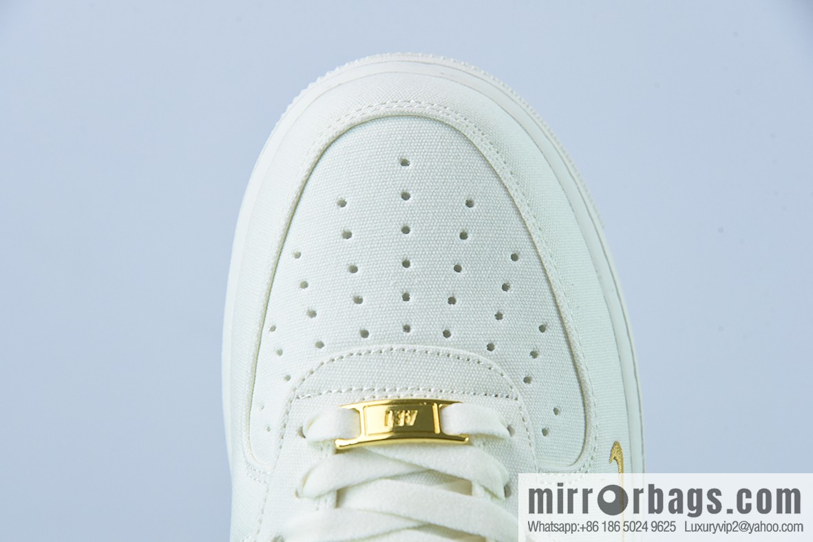 Nike Air Force 1 Low 07 white and green canvas Air Force One low top, item number: MN5696-109