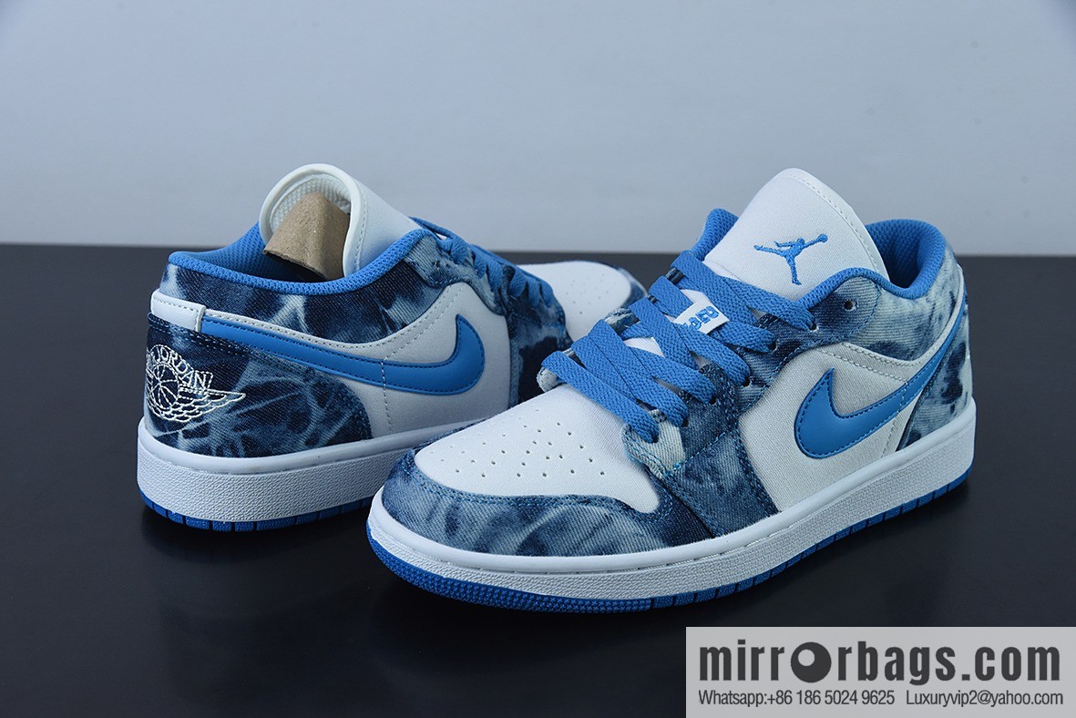 Air Jordan 1 Low washed tannins, denim blue AJ1 Joe 1 low-top casual board shoes, item number: DM8947 100