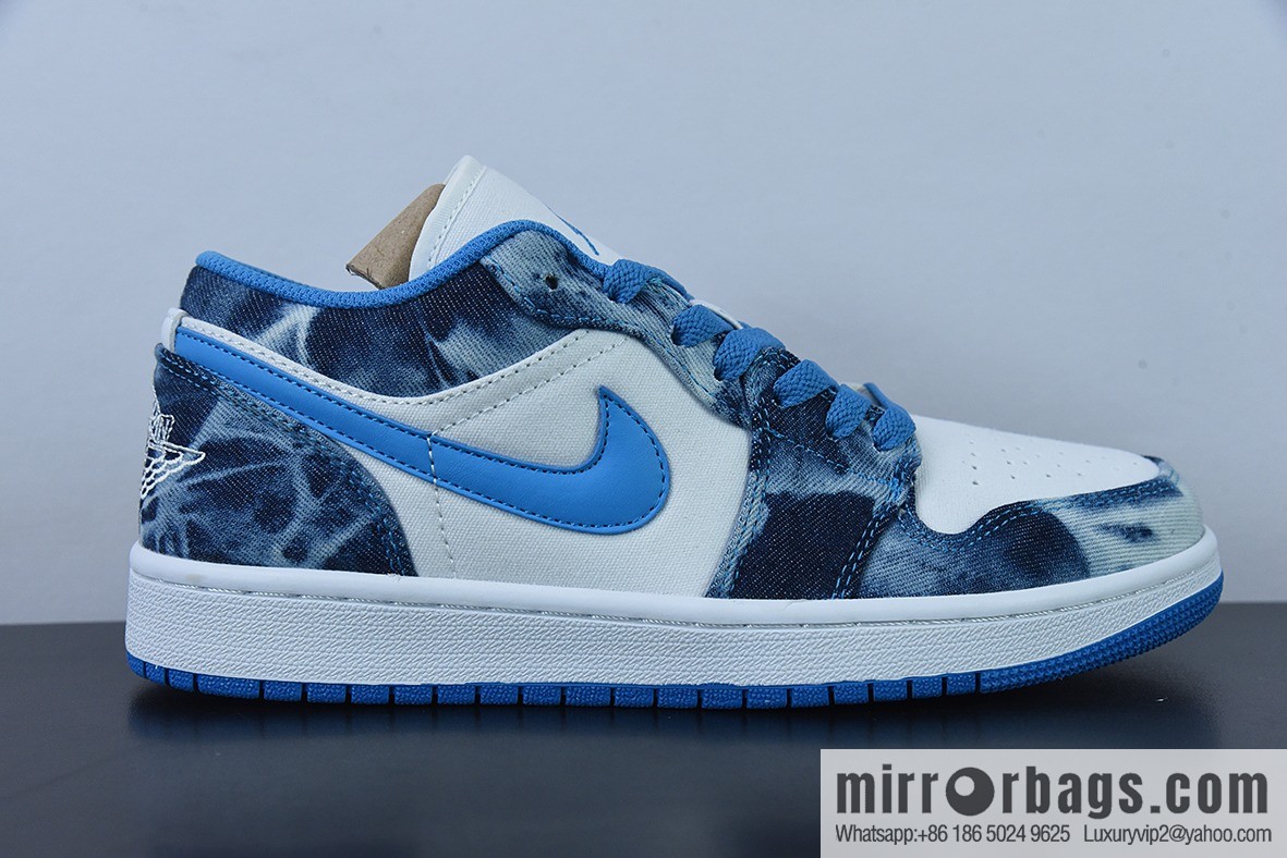 Air Jordan 1 Low washed tannins, denim blue AJ1 Joe 1 low-top casual board shoes, item number: DM8947 100