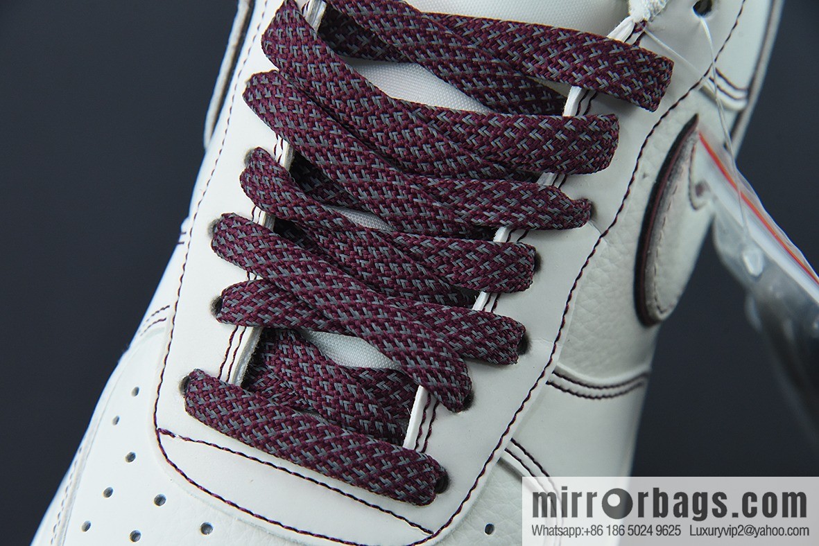 Undefeated x Nike Air Force 1 Low burgundy, Air Force One low-top item number: UN3699-022