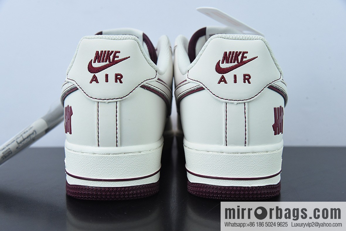 Undefeated x Nike Air Force 1 Low burgundy, Air Force One low-top item number: UN3699-022