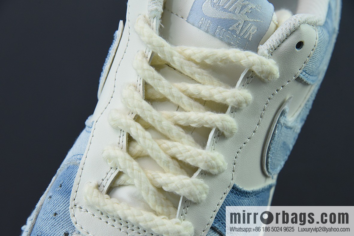 NK Air Force 1 Low Air Force One low-top versatile leisure sports shoes, washed denim holes, item number: CW1888-611