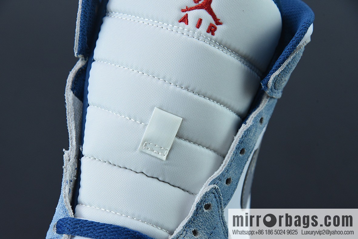 Air Jordan 1 Mid AJ1 white blue, mints, washed blue, medium top basketball shoes item number: DN3706-401