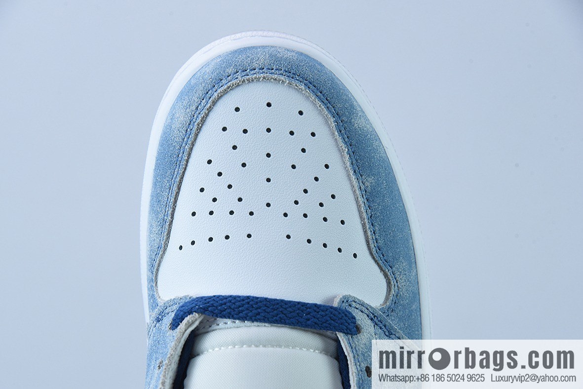 Air Jordan 1 Mid AJ1 white blue, mints, washed blue, medium top basketball shoes item number: DN3706-401