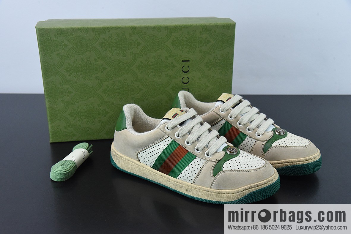 Gucci Gucci Screener GG Enamel Vintage Old Small Dirty Board Shoes