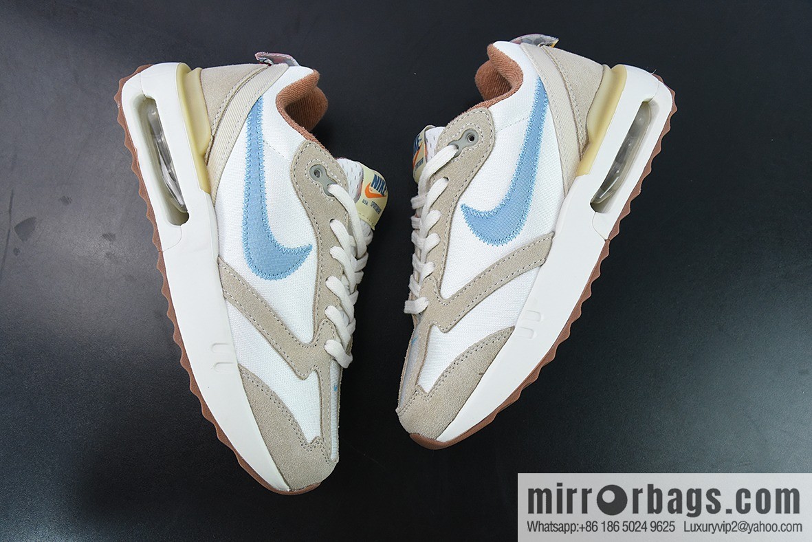 NK autumn new AIR MAX air unit sports lightweight cushioning running shoes, white blue brown, item number: DV4248-141