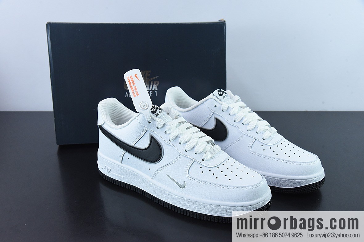 NK Air Force 1 Low Air Force No. 1 Low Help Versatile Leisure Sports Board Shoes, White and Black Small Hook Item Number DX9269-100