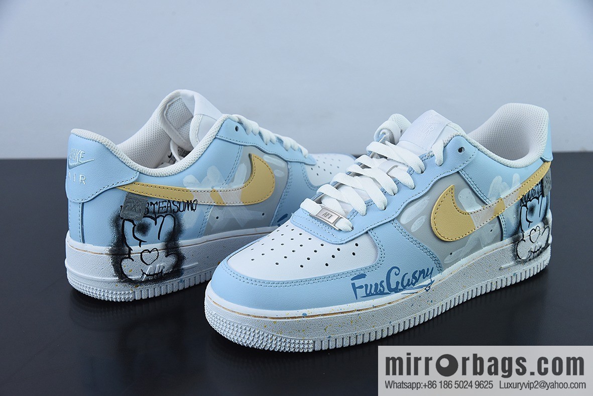 Nike Air Force 1 07 LV8 creative painting graffiti, Air Force One classic low-top versatile leisure sports shoes creative customization ‼️ item number: CW2288-111