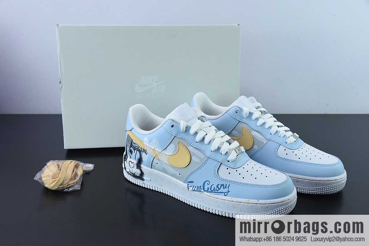 Nike Air Force 1 07 LV8 creative painting graffiti, Air Force One classic low-top versatile leisure sports shoes creative customization ‼️ item number: CW2288-111