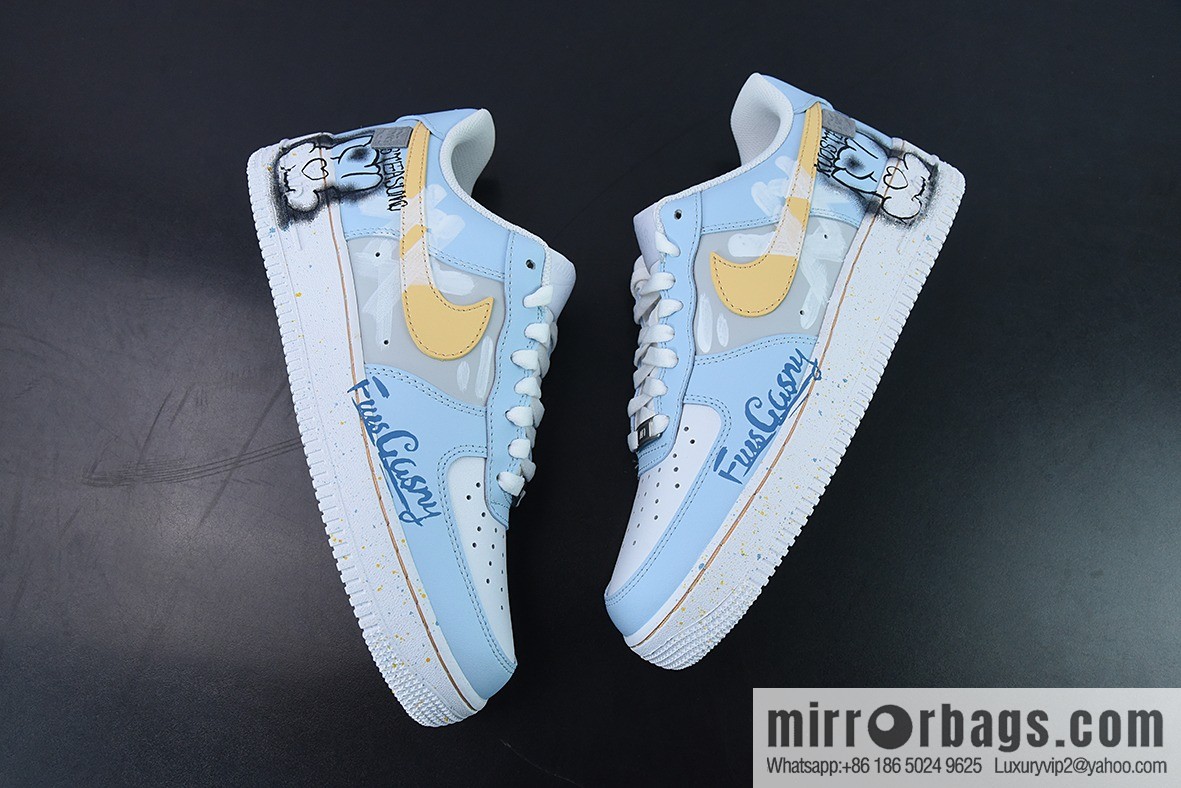 Nike Air Force 1 07 LV8 creative painting graffiti, Air Force One classic low-top versatile leisure sports shoes creative customization ‼️ item number: CW2288-111