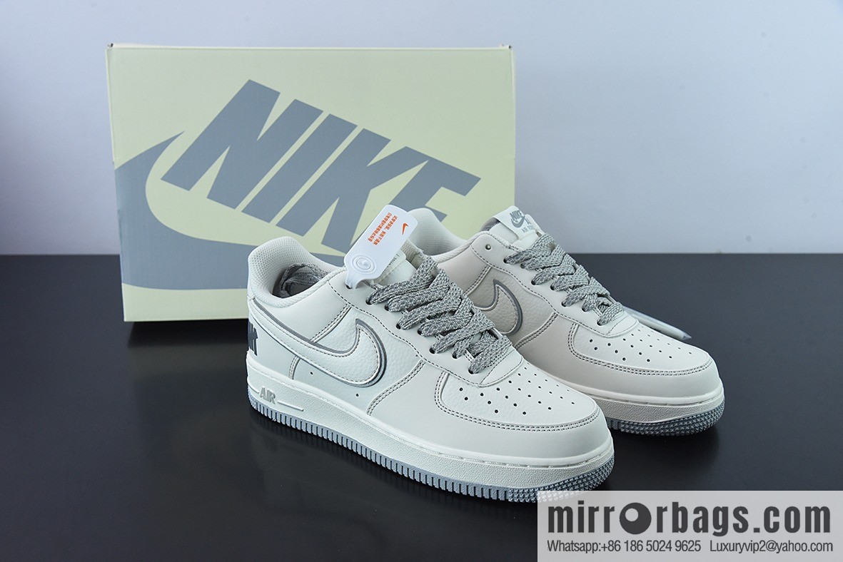 Undefeated x NK Air Force 1 Low Meter Grey, Air Force One Low Top Casual Sneakers SKU: UN3699-055