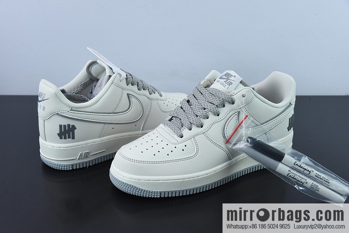 Undefeated x NK Air Force 1 Low Meter Grey, Air Force One Low Top Casual Sneakers SKU: UN3699-055