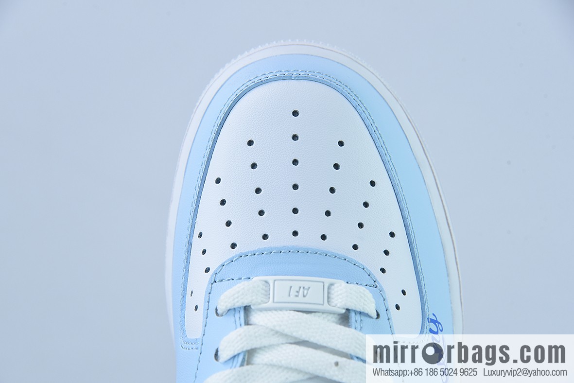 Nike Air Force 1 '07 white and blue two-dimensional graffiti, Air Force One low-top versatile leisure sports shoes, item number: CW2288-669