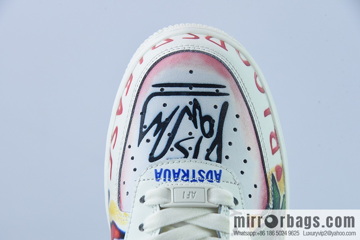 VLONE x Nike Air Force 1 joint graffiti, Air Force No. 1 low-top casual board shoes tide brand joint super limited edition EDC Edison Chen: GT6969-198